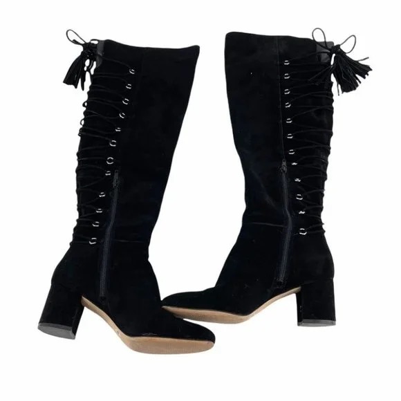 Enzo Angiolini Blocked Heel Suede Boots - Picture 8 of 8